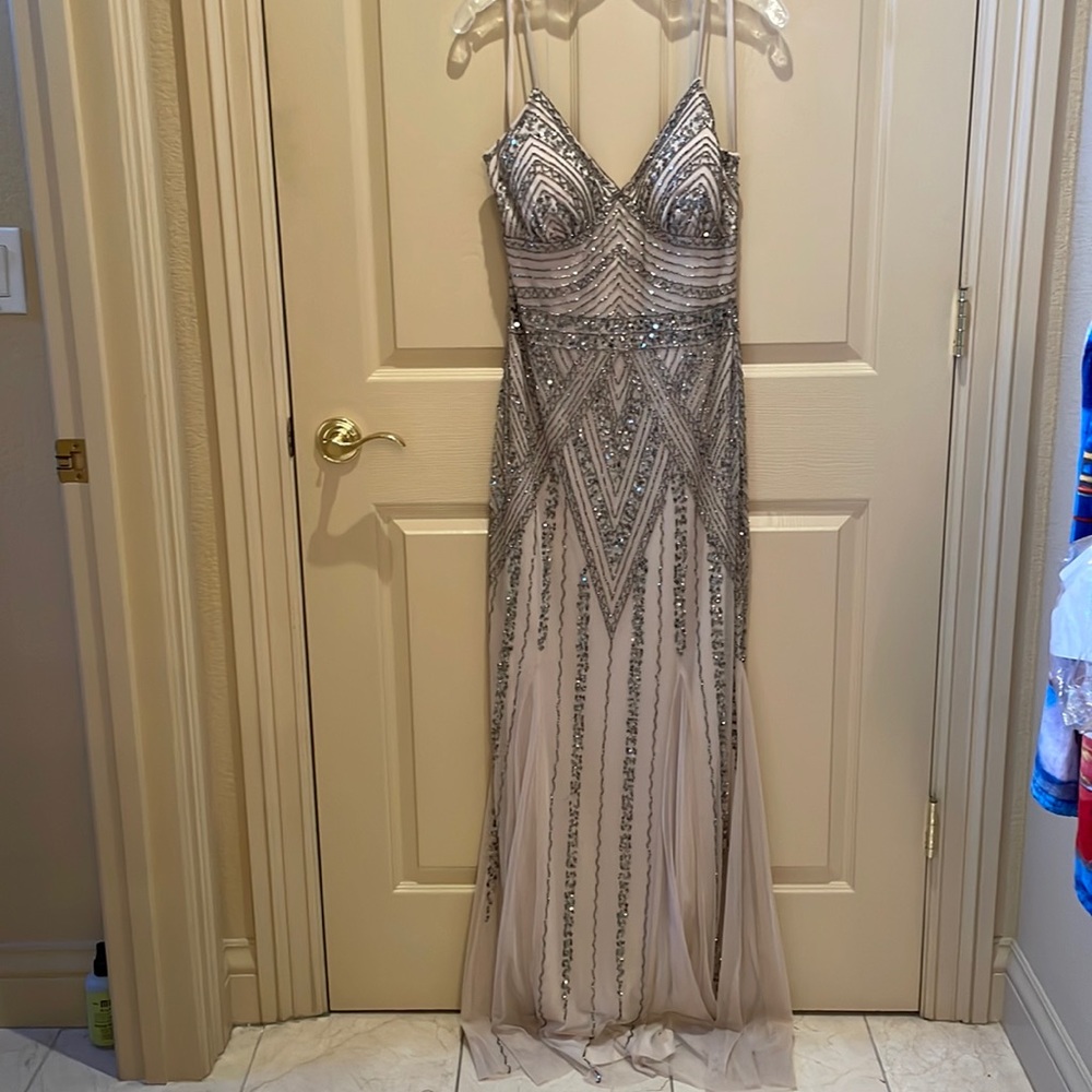Marina size 10 NWT gorgeous tank 20’s beaded dress in champagne